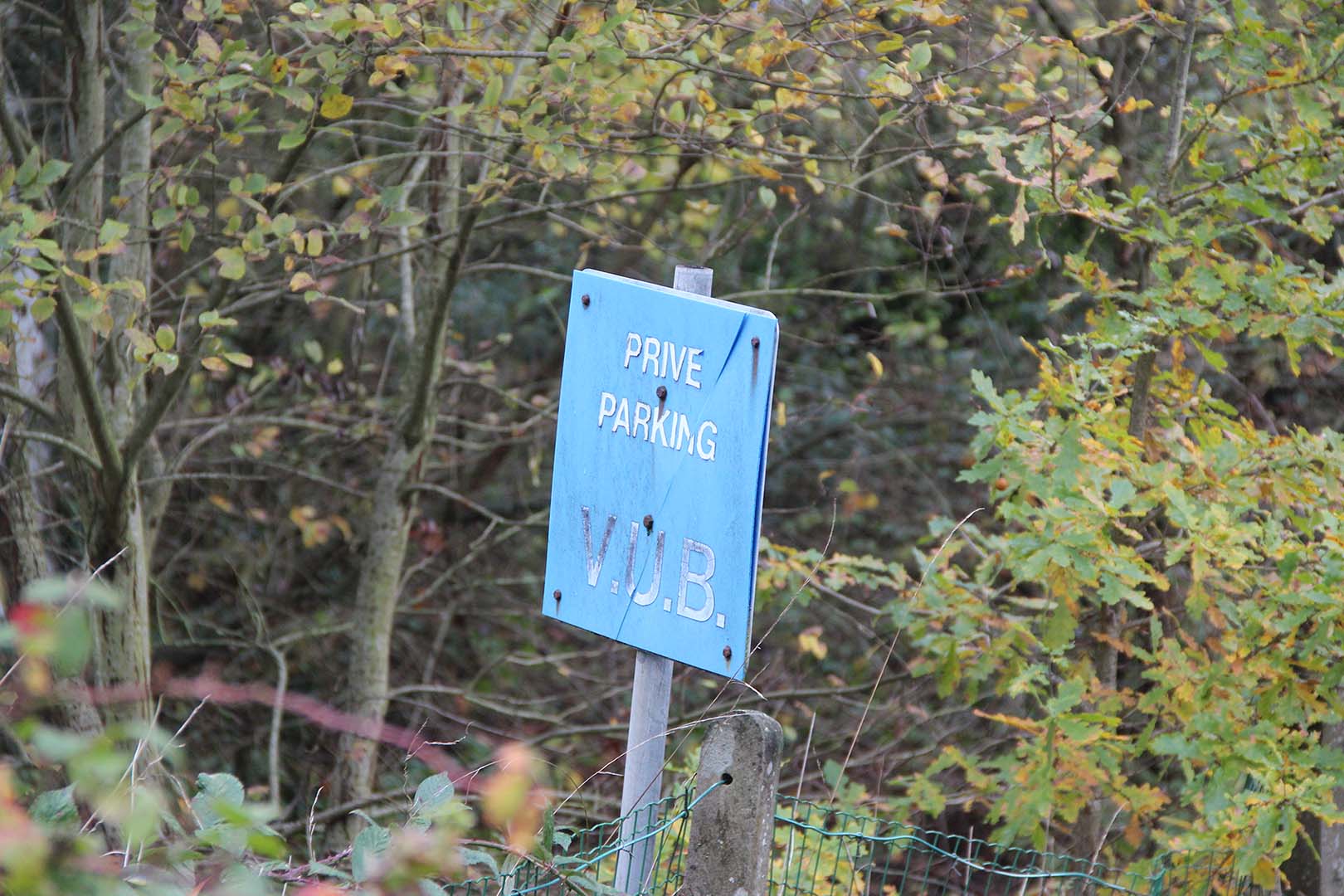 Ancien panneau du parking du campus Bierenberg