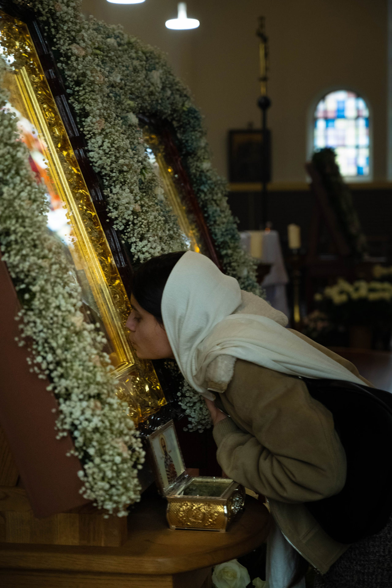 Worshipper at Saint Joseph Church, Anderlecht